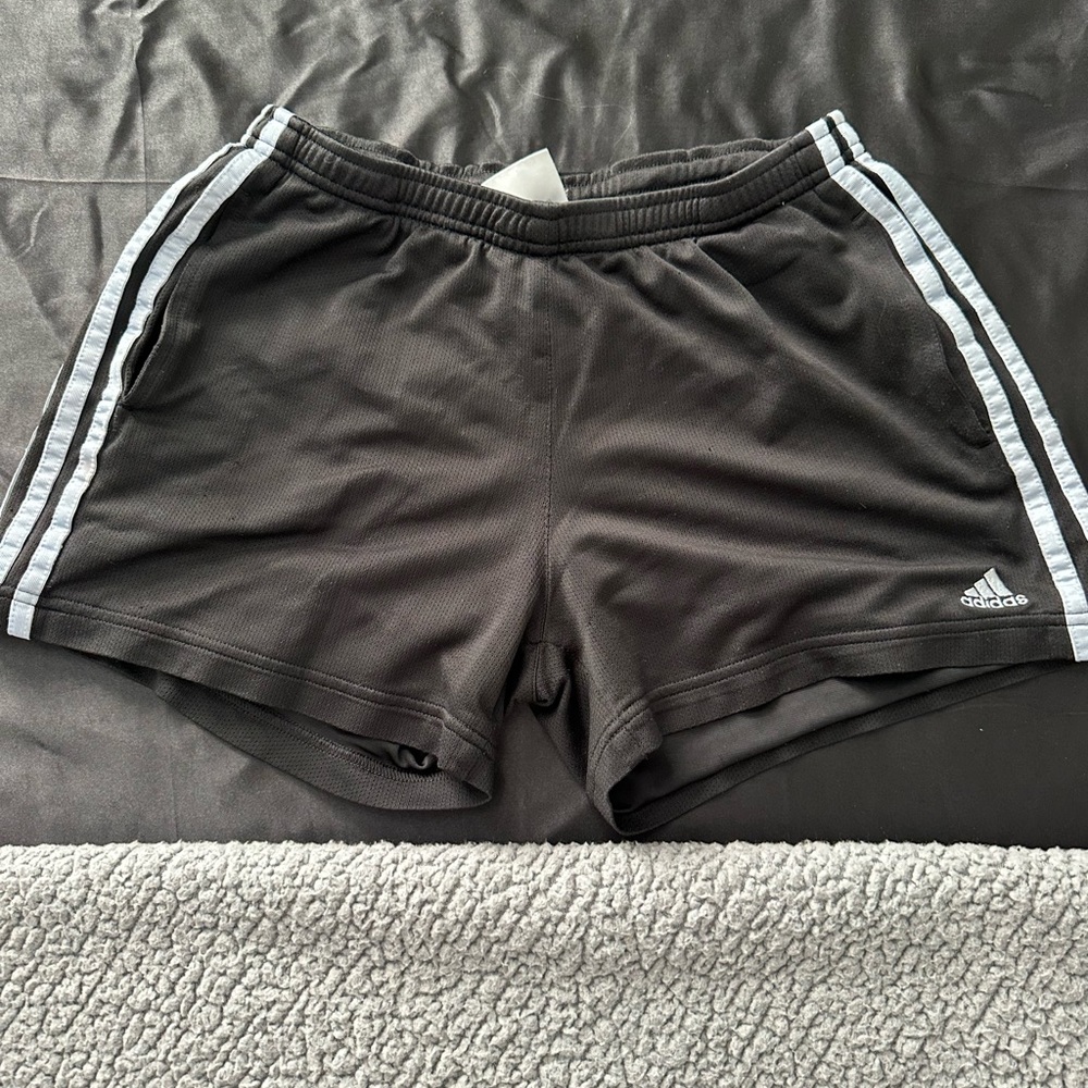 Adidas black soccer shorts size small